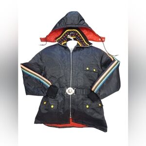 Thermo-King Vintage Winter Coat GUC Black&Red Mens Medium